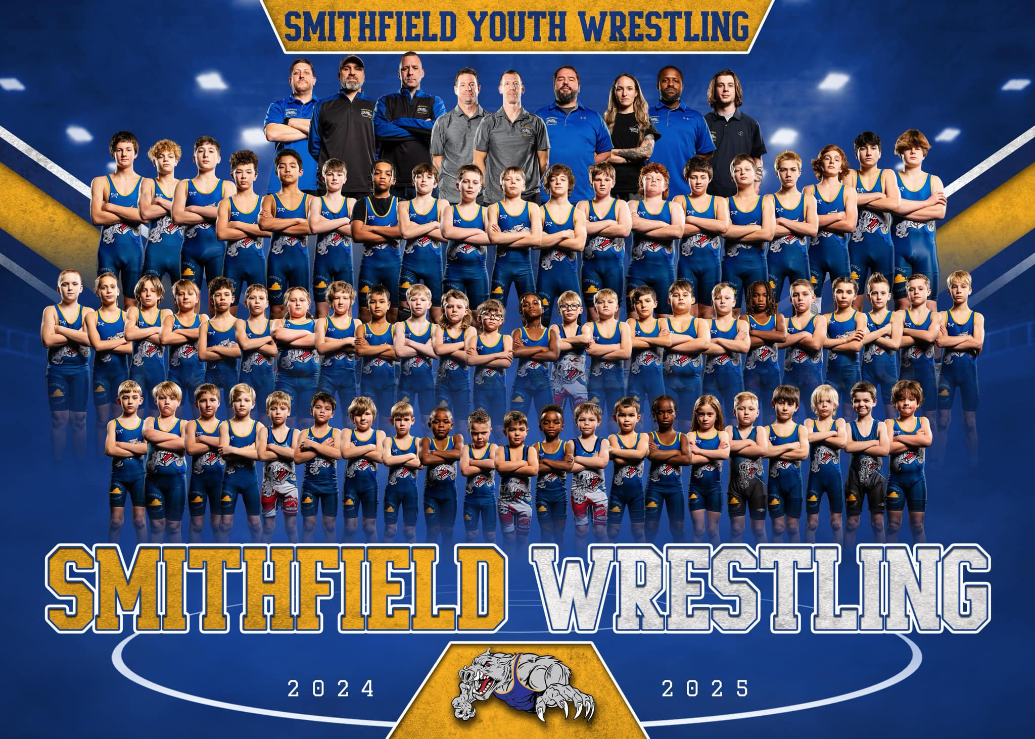 Wrestling team photo